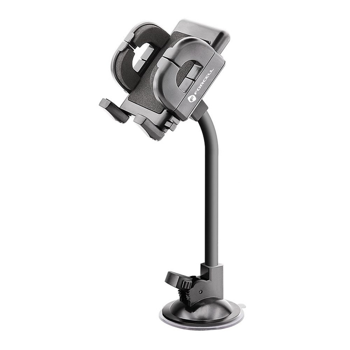Uchwyt na telefon do samochodu uniwersalny Forcell F-Grip Regular 17 cm do szyby / deski / kratki czarny
