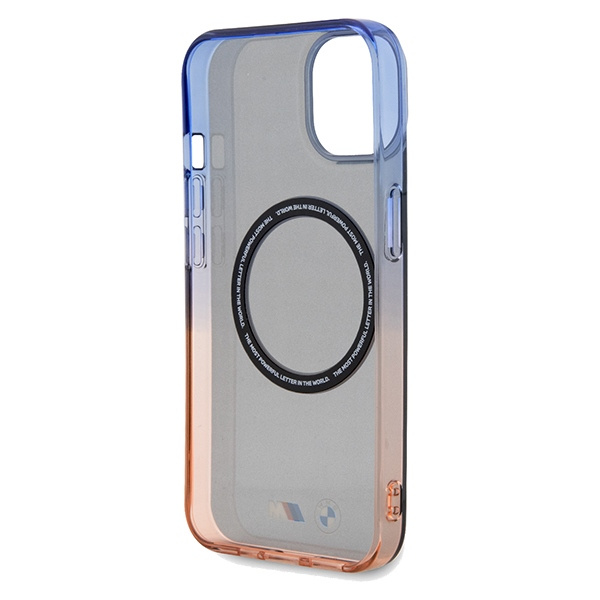Etui BMW BMHMP15SHTGE iPhone 15 / 14 / 13 6.1" szary/grey hardcase Gradient Bumper MagSafe Case