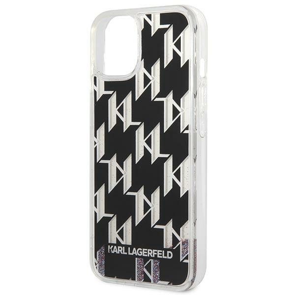 Etui KARL LAGERFELD Apple iPhone 14 Liquid Glitter Monogram Czarny Hardcase
