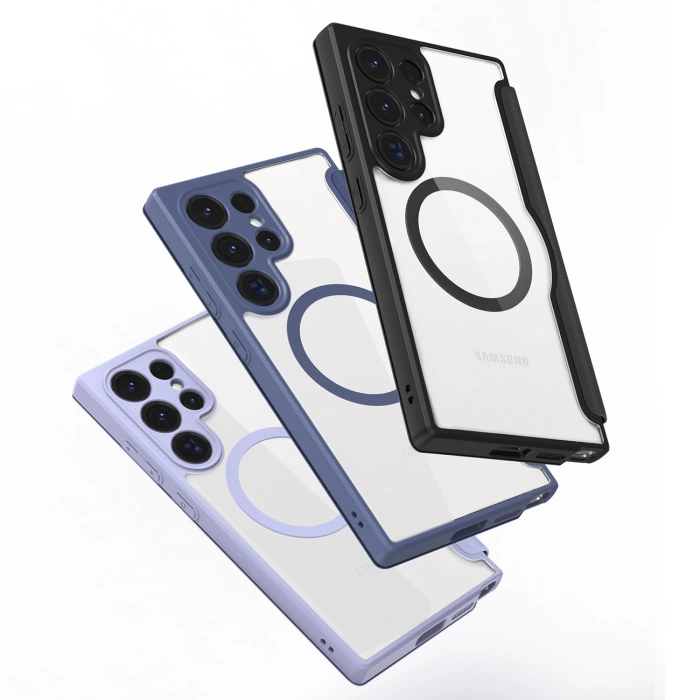 Etui Dux Ducis Skin X Pro do Samsung Galaxy S24 Ultra z magnetycznym ringiem i klapką - czarne