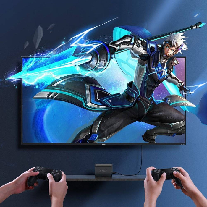 Baseus kabel przewód HDMI 2.0 4K 30 Hz 3D HDR 18 Gbps 8m czarny (CAKGQ-E01)