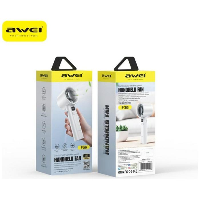 Mini Wiatrak AWEI F36 2200mAh             biały/white