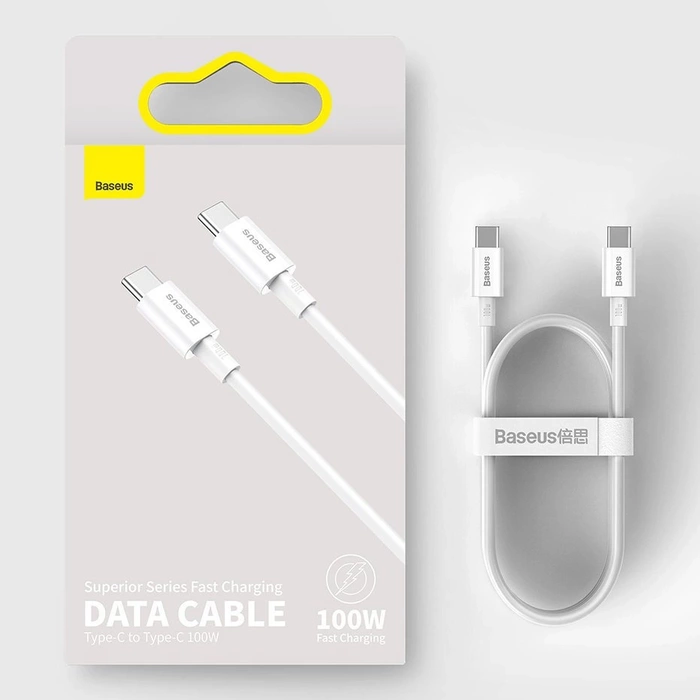 Kabel Baseus CATYS-C02 USB-C - USB-C PD QC FCP 100W 5A 2m - biały