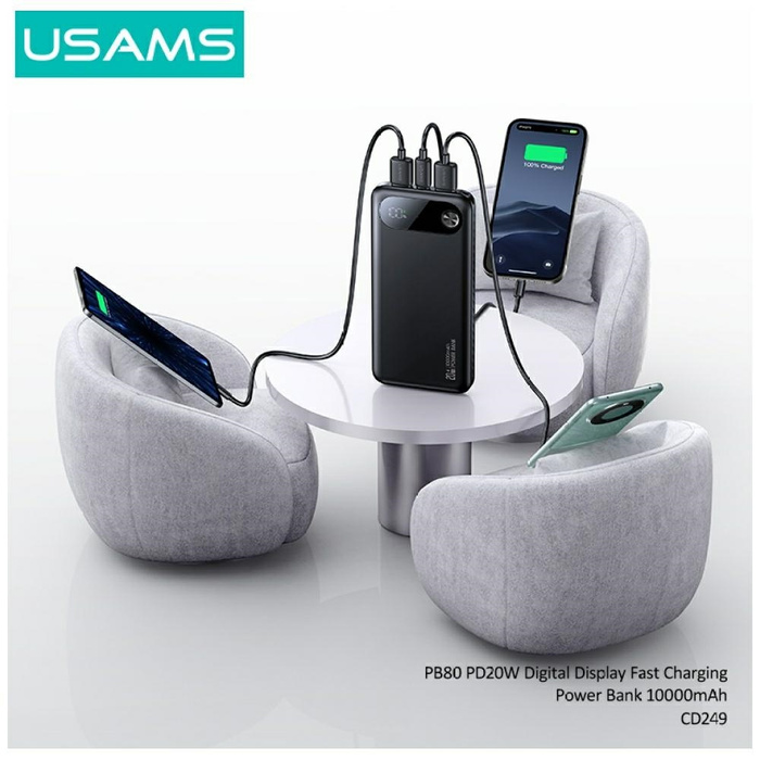 Powerbank USAMS PB80 PD20W 10000mAh      biały