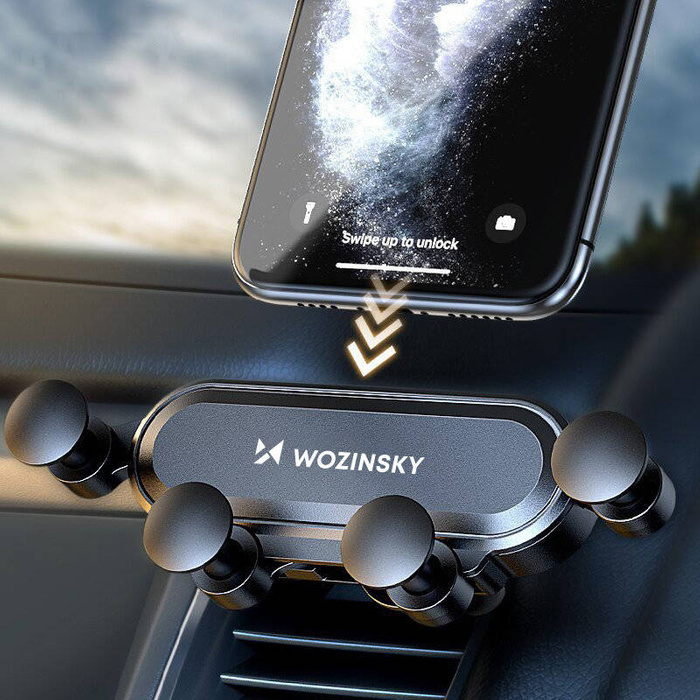 Wozinsky Gravity Car Mount grawitacyjny uchwyt samochodowy na kratkę wentylacyjną nawiew czarny (WCH-05)