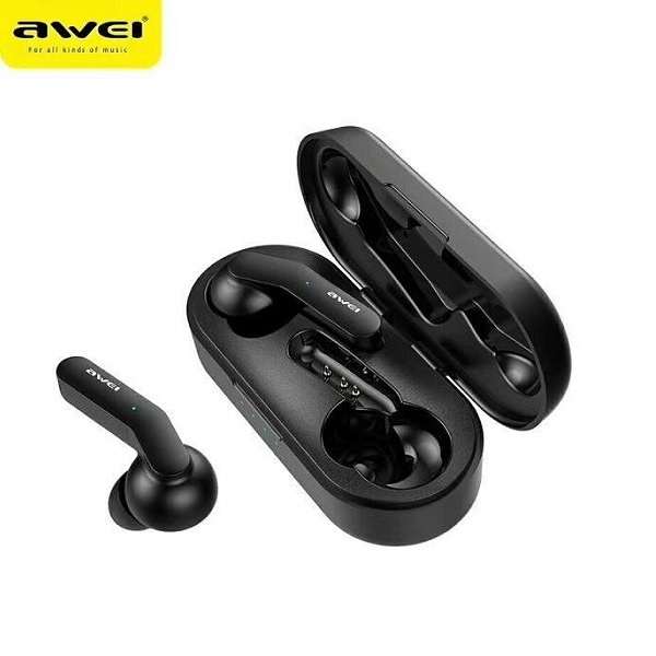Słuchawki AWEI Bluetooth 5.0 T10C TWS Stacja Dokująca Czarny