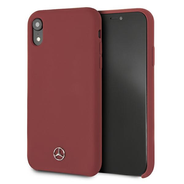 Etui MERCEDES Apple iPhone Xr Silicone Line Czerwony Hardcase