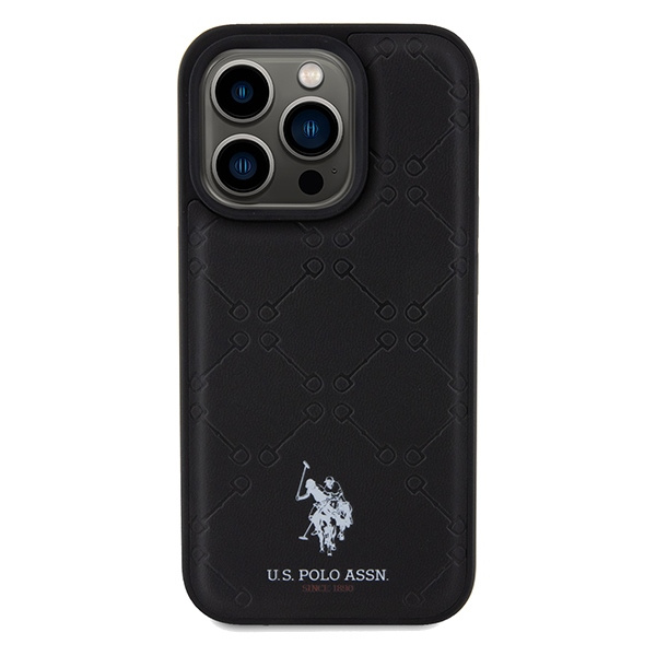 Etui US Polo USHCP15LPYOK iPhone 15 Pro 6.1" czarny/black Yoke Pattern Case