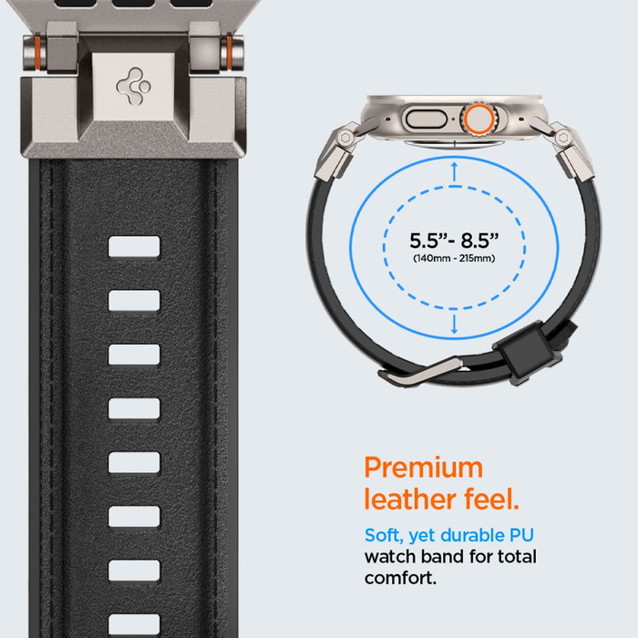 SPIGEN DURAPRO ARMOR PU APPLE WATCH 4 / 5 / 6 / 7 / 8 / 9 / SE / ULTRA 1 / 2 (42 / 44 / 45 / 49 MM) BLACK