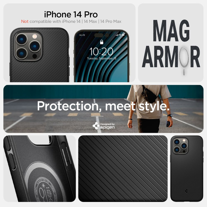Etui Spigen Mag Armor iPhone 14 Pro Matte Black