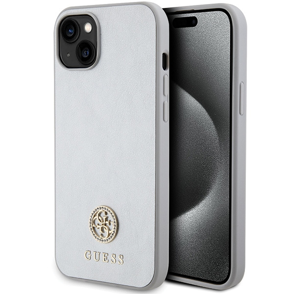 Etui Guess GUHCP15SPS4DGPS iPhone 15 6.1" srebrny/silver hardcase Strass Metal Logo