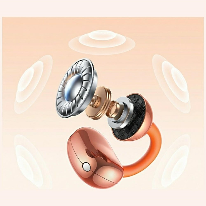 Słuchawki TWS USAMS R03 Echo Clip-on     Bluetooth 6.0 bezprzewodowe pomarańczowy