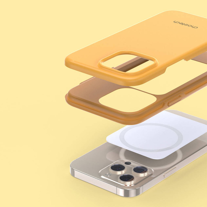 Etui Choetech MFM Anti-drop case etui Made For MagSafe do iPhone 13 Pro pomarańczowy (PC0113-MFM-YE)