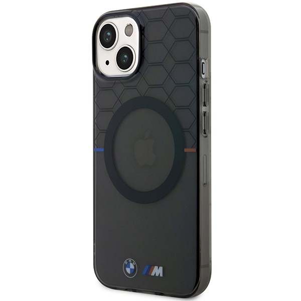 Etui BMW BMHMP13MHGPK iPhone 13 / 14 / 15 6.1" szary/grey Pattern MagSafe Case