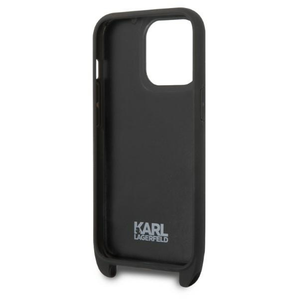 Etui Karl Lagerfeld iPhone 14 Pro 6,1" czarny/black hardcase Monogram Ikonik Patch