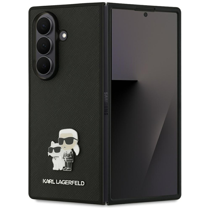 Etui Karl Lagerfeld Samsung Galaxy Z Fold 7 Saffiano Karl&Choupette Pin Czarny