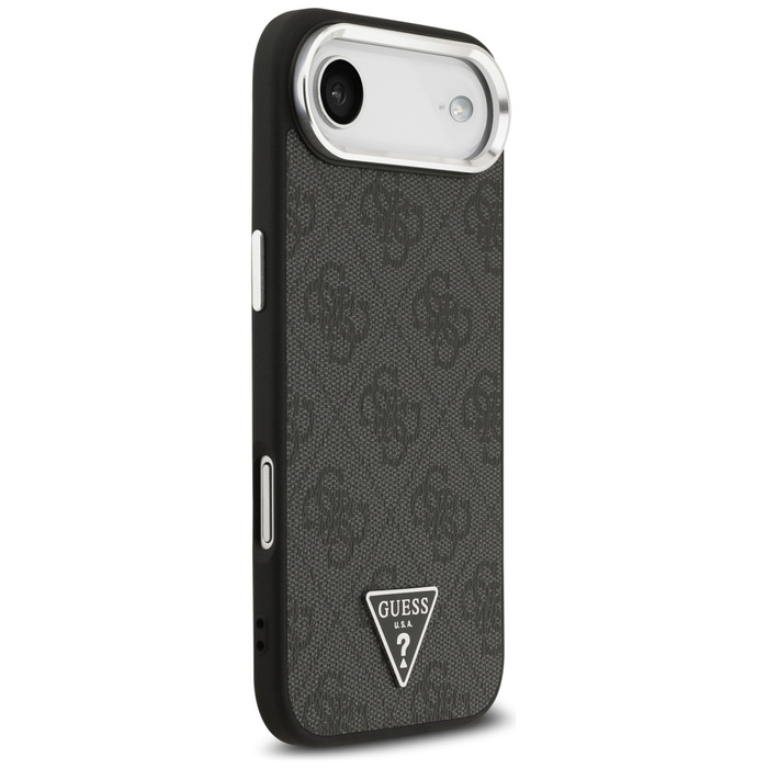 Etui Guess 4G Triangle Logo MagSafe do   iPhone 17 Air czarny srebrny