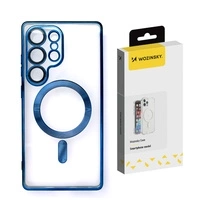Etui Wozinsky Electroplated Case z Magsafe na Samsung Galaxy S25 - niebieskie