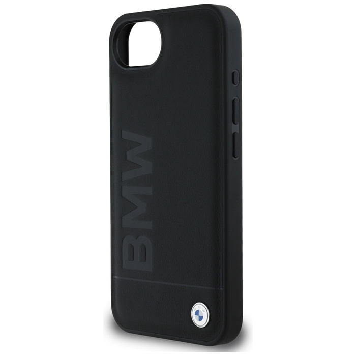 Etui BMW Leather Hot Stamp do iPhone 16e czarny