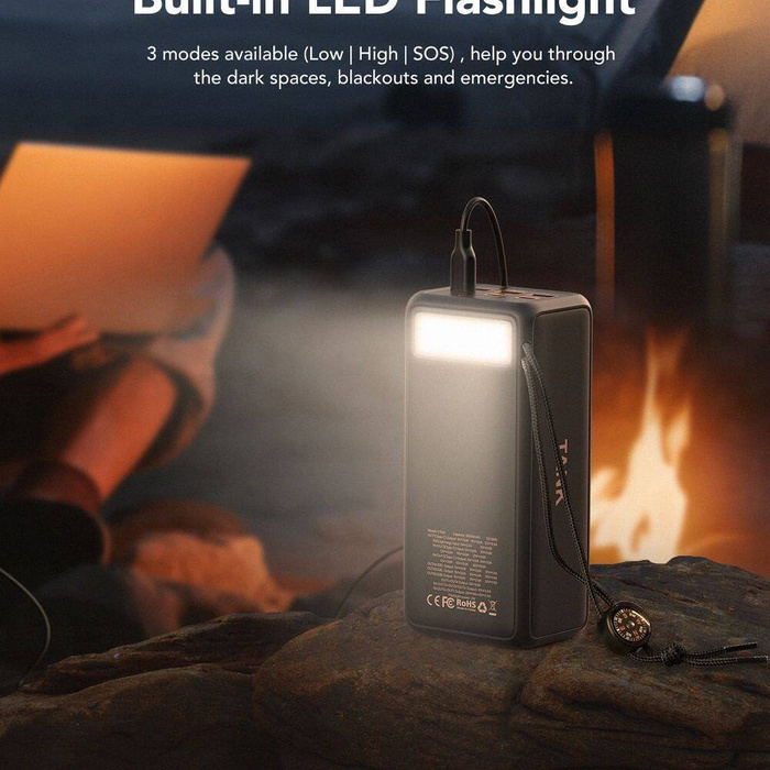 VEGER powerbank 56000 mAh PD QC3.0 5A 130W Tank Boost (W5001C) czarny