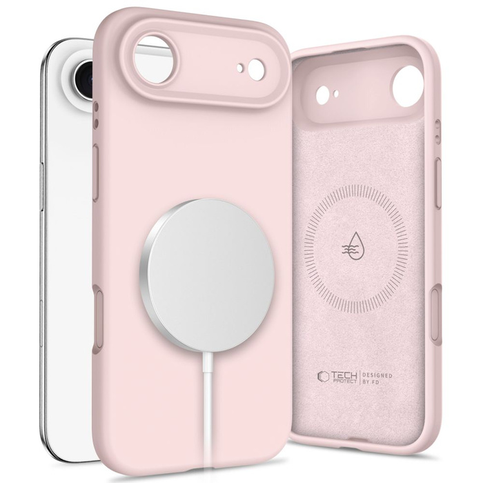 ETUI TECH-PROTECT IPHONE 17 AIR SILICONE MAGSAFE PINK PEARL