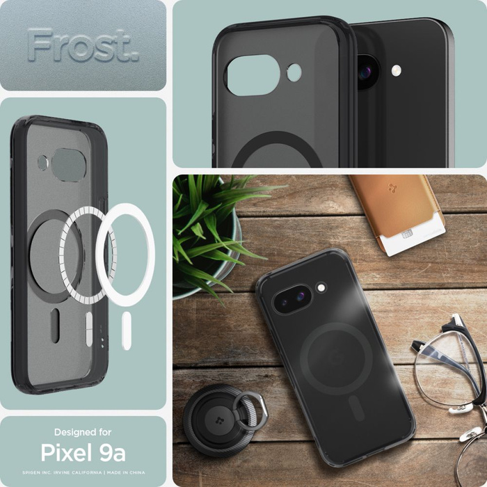 ETUI SPIGEN GOOGLE PIXEL 9A ULTRA HYBRID MAG MAGSAFE FROST BLACK