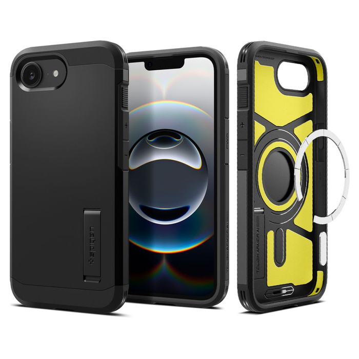 ETUI SPIGEN IPHONE 16E TOUGH ARMOR MAG MAGSAFE BLACK