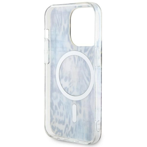 Etui Guess GUHMP14LHLEOPWB iPhone 14 Pro 6.1" niebieski/blue hardcase Leopard MagSafe Case