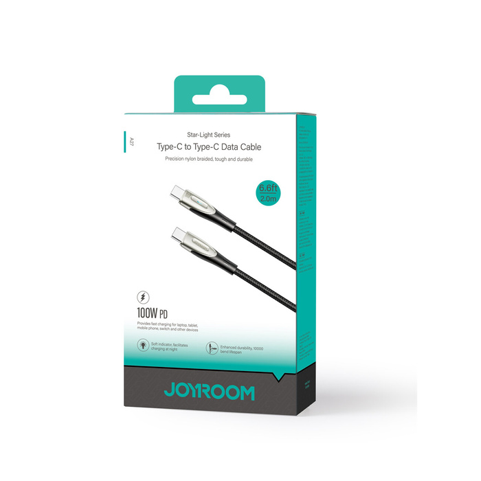 Kabel Joyroom Star-Light Series SA27-CC5 USB-C / USB-C 100W 2m - czarny