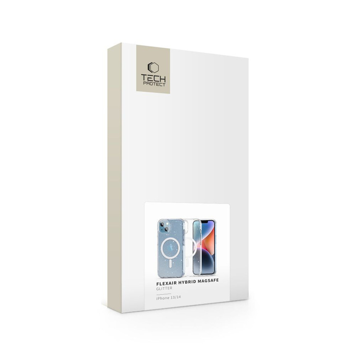 Etui Tech-protect Flexair Hybrid Magsafe iPhone 13 / 14 Glitter Case