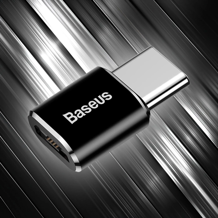 Adapter BASEUS Micro USB Do USB Type-C Czarny
