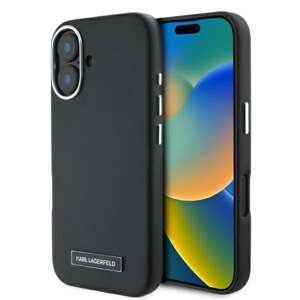 Etui Karl Lagerfeld iPhone 16 6.1" czarny/black hardcase FW Metal Plate MagSafe