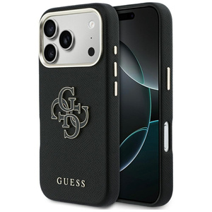 Etui Guess FW Resin Logo do iPhone 17    Pro Max czarny