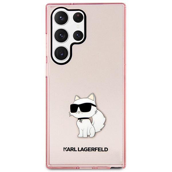 Etui Karl Lagerfeld Klhcs23lhnchtcp S23 Ultra S918 Różowy/pink Hardcase Ikonik Choupette Case
