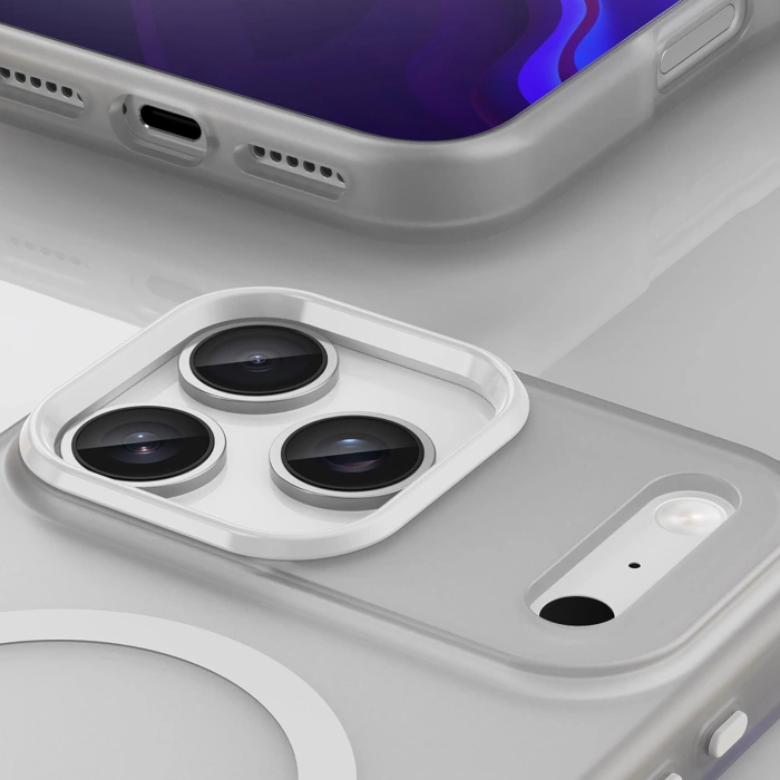 Etui Magnetic iPhone 17 Pro Abrasive MagSafe Matowe Białe