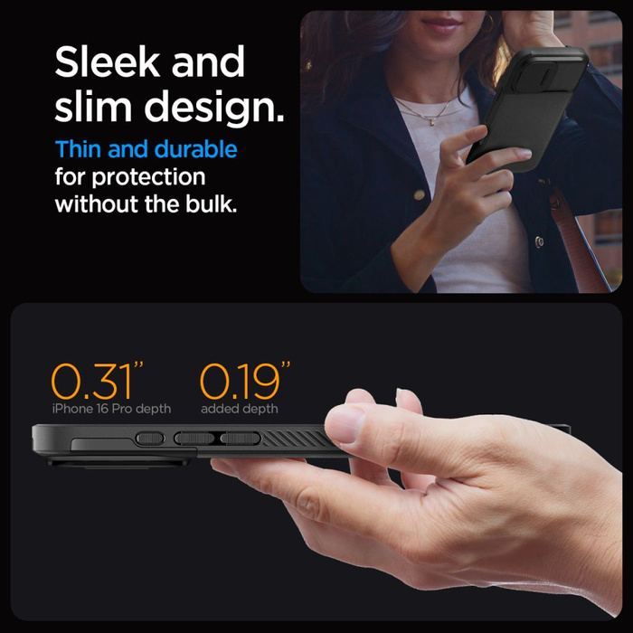 ETUI SPIGEN OPTIK ARMOR MAG MAGSAFE IPHONE 16 PRO BLACK