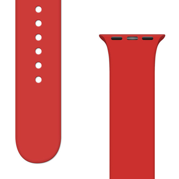 Silicone Strap APS silikonowa opaska do Watch 8 / 7 / 6 / 5 / 4 / 3 / 2 / SE (45 / 44 / 42mm) pasek bransoleta do zegarka czerwony