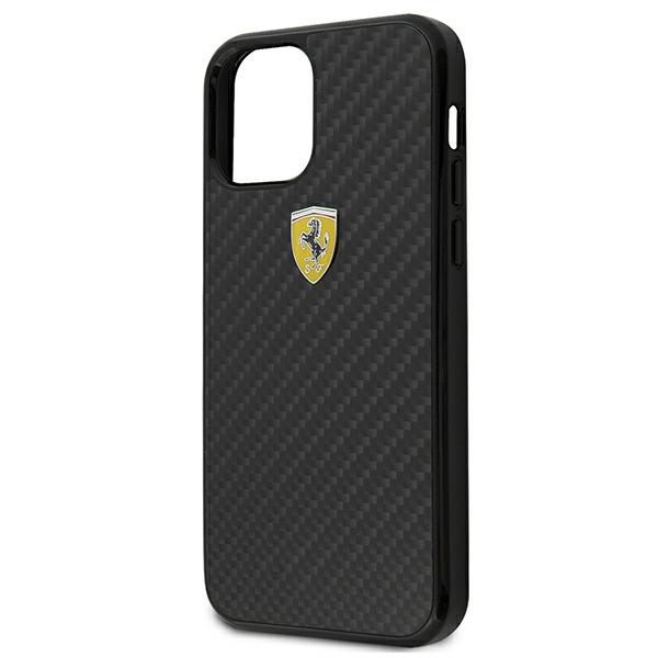 Etui Ferrari Apple iPhone 12 Mini On Track Real Carbon Czarny Case