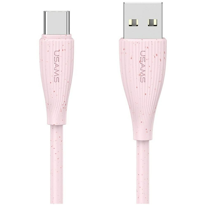 Kabel USAMS Green Series SJ714 18W 3A    USB-A do USB-C 1m różowy