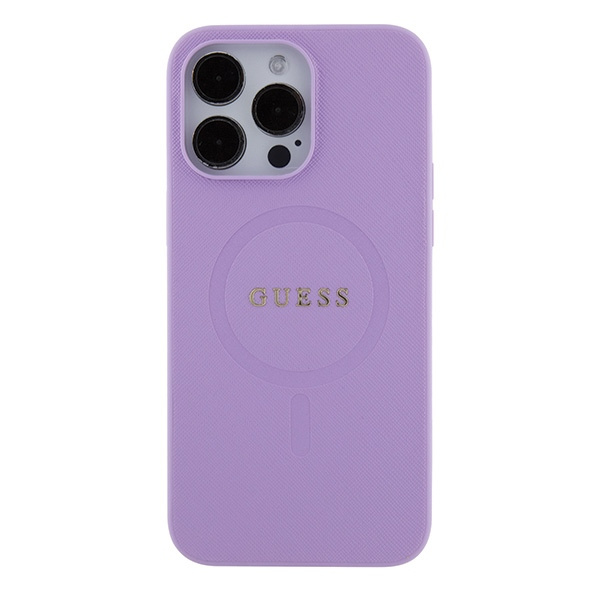 Etui Guess GUHMP15XPSAHMCU iPhone 15 Pro Max 6.7" fioletowy/purple hardcase Saffiano MagSafe Case