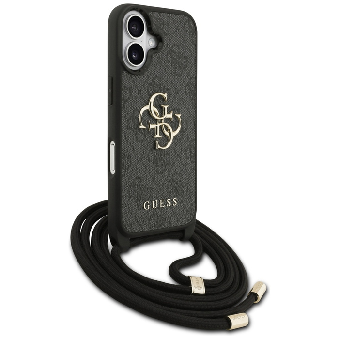 Etui Guess 4G Big Logo Cord Stap         Crossbody do iPhone 17 czarny