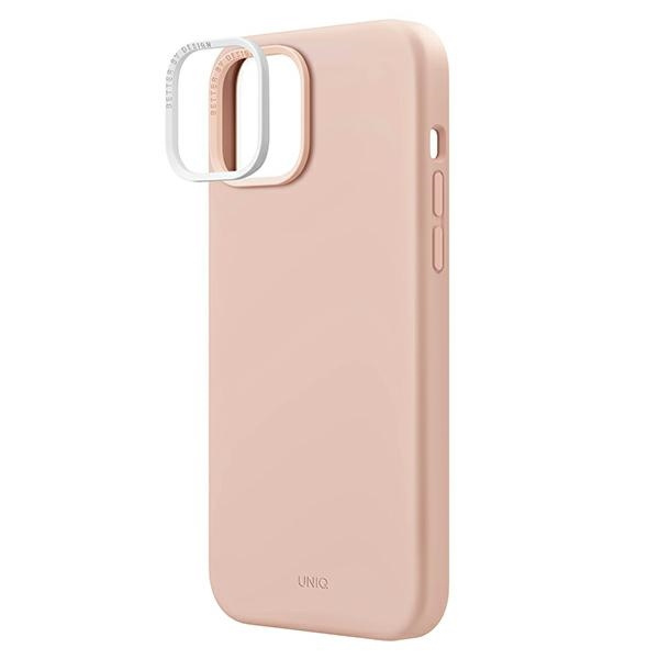 UNIQ etui Lino Hue iPhone 14 6,1" Magclick Charging różowy/blush pink