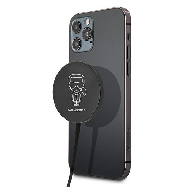 Ładowarka Indukcyjna KARL LAGERFELD 15W MagSafe Czarny