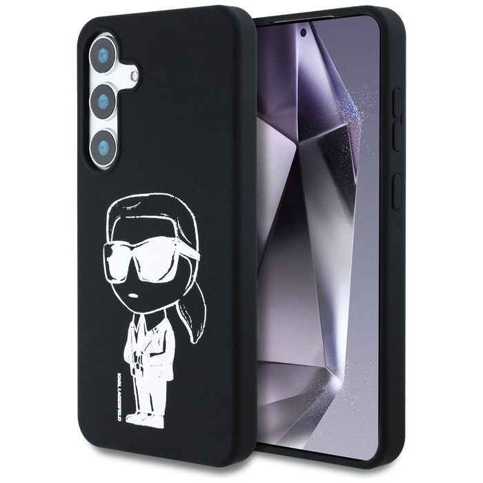 Etui Karl Lagerfeld Silicone Graffiti     Ikonik Printed Logo MagSafe do Samsung Galaxy S25 czarny