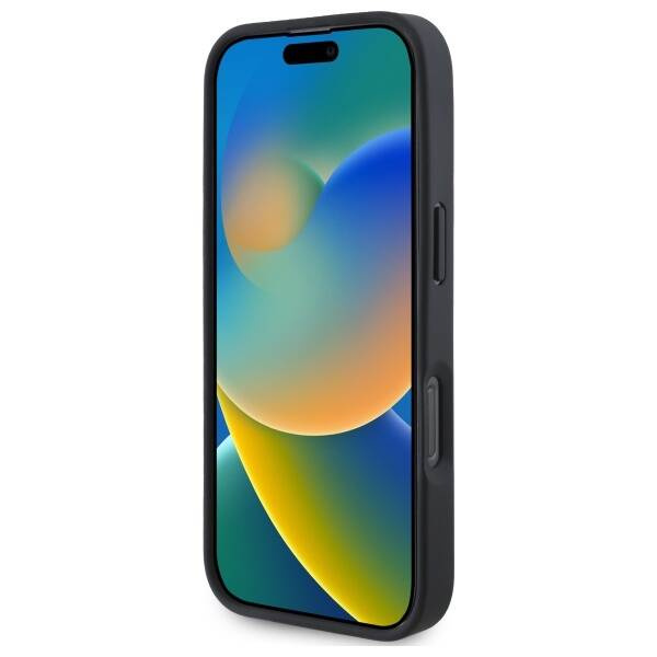 Etui BMW iPhone 16 Pro czarny/black hardcase Sign Leather Diamond Metal Logo MagSafe