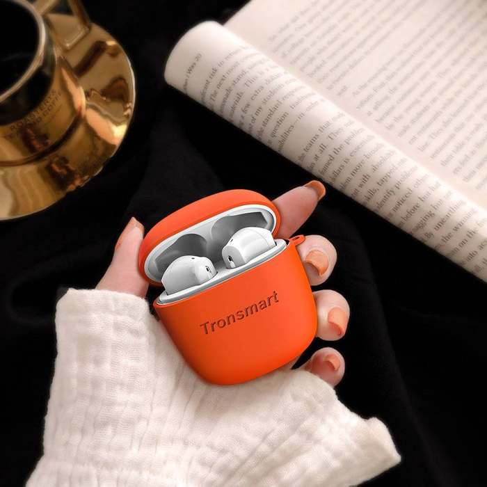 Tronsmart Earphone Case silikonowe etui na słuchawki Tronsmart Onyx Ace pomarańczowy