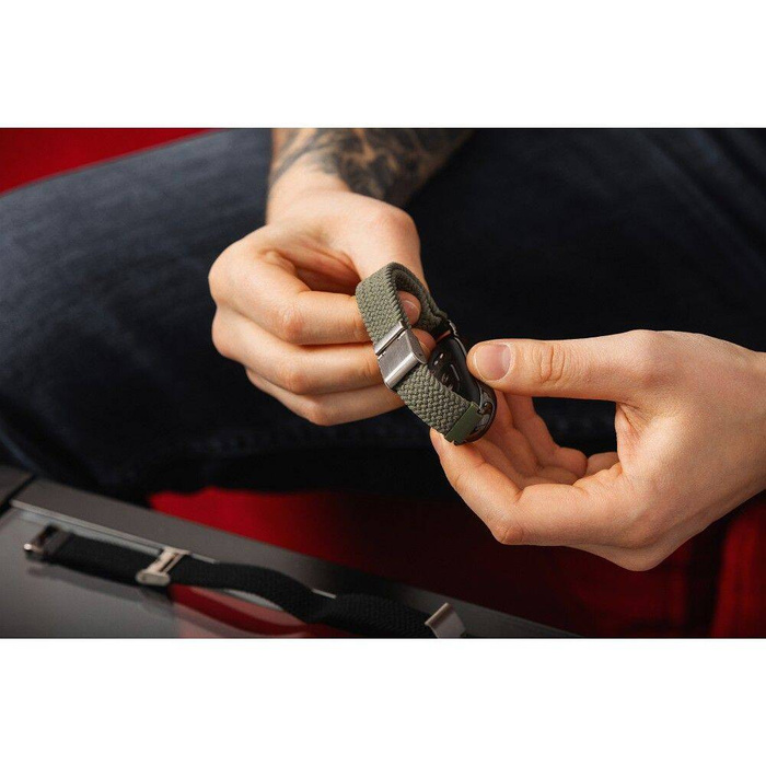 Pasek do Mi Band 8 Xiaomi Forcell F-Design FX5 sprzączka włókno poliestrowe granatowy