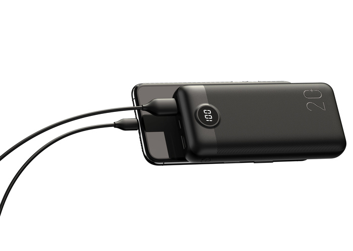 VEGER powerbank 20000 mAh PD QC3.0 2A 20W L20S (VP2039PD / W2039PD) czarny