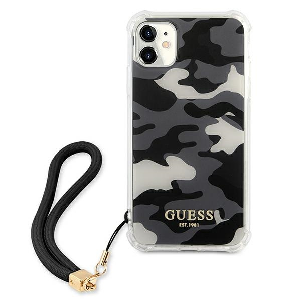 Etui GUESS Apple iPhone 11 Camo Collection Czarny Hardcase CASE