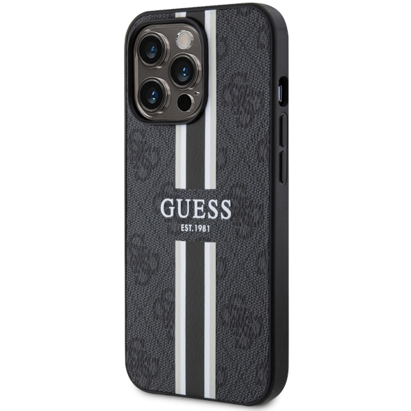 Etui Guess GUHMP13LP4RPSK iPhone 13 Pro / 13 6,1" czarny/black hardcase 4G Printed Stripes MagSafe Case